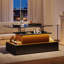 Table basse à hauteur réglable 35,4 po avec DEL et quatre tiroirs Fairmont-124513605