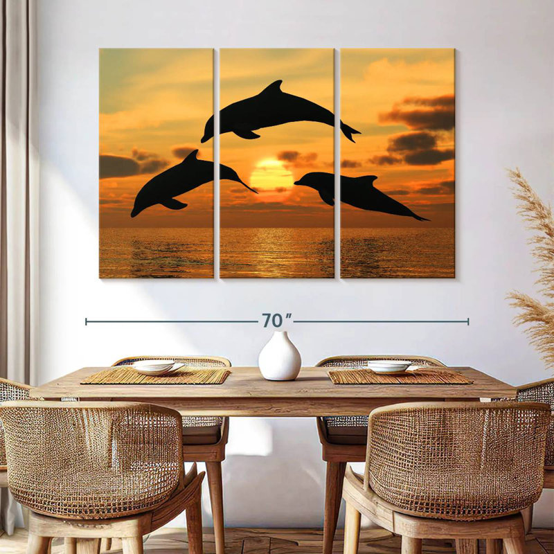 Flying Dolphins, 42" H x 65" W