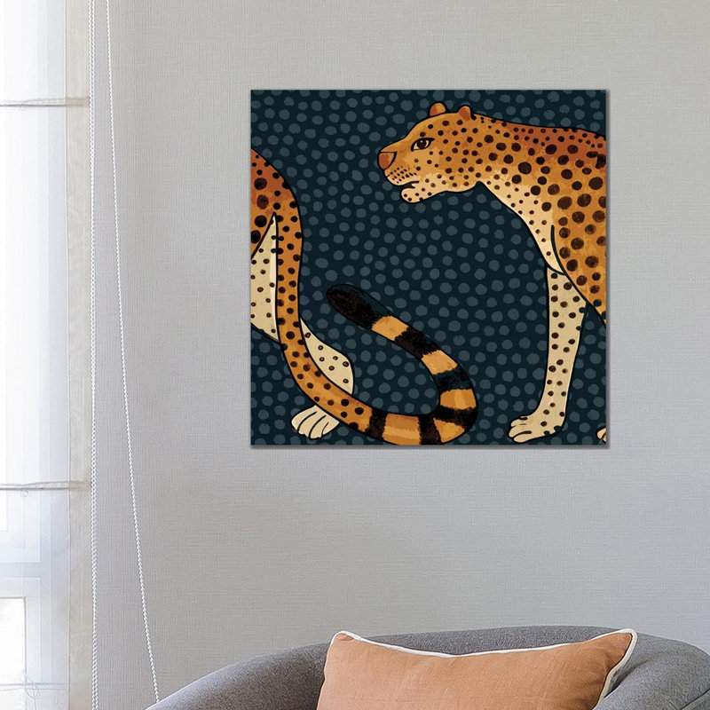 Two Leopards by Mirano - Print on Canvas, 66.04cm H x 66.04cm W x 3.81cm D, Wrapped Canvas