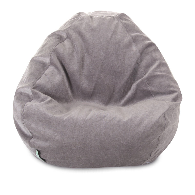 Velvet Bean Bag Chair & Lounger, 22'' H x 28'' W x 28'' D, Vintage