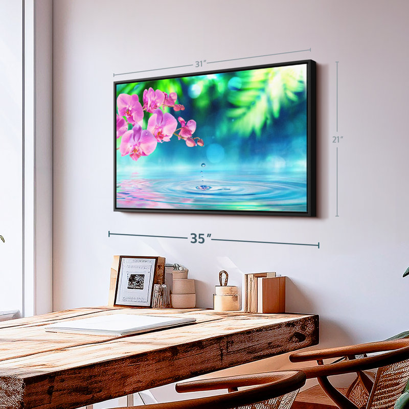 Floral et botanique «Zen Garden Orchid», H 21 po x l 31 po