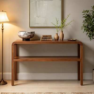 Wabi-Sabi Double-Layer Console Table