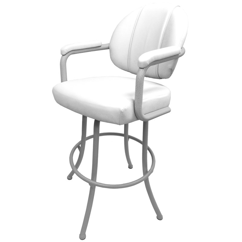 Comptoir pivotant, bar et très grand tabouret Ansara, Blanc, Noir, Tabouret de bar (siège d'une hauteur de 30 po)