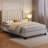 Upholstered Bed Frame with Channel Tufted Headboard-77082585-77082584