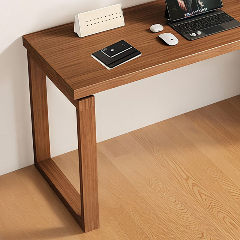 Bureau de direction rectangulaire brun en bois massif avec 3 tiroirs, bureau, H 29,53 po x l 86,61 po x P 23,62 po