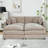 Modern Chenille Loveseat Sofa Couch With Ottoman-1360277076-1360277077