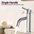 1 Hole Bathroom Faucet - Modern, Brushed Nickel, Material Deck-Mounted Design-126706870