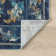 Madrid Blue/Gray/Gold Floral Traditional Indoor Performance Area Rug