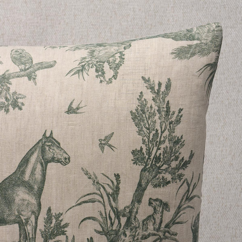 Western Toile Pillow, Forest