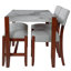 Ensemble de salle à manger 4 pièces, 1 table avec 2 chaises rembourrées et 1 banc pour la salle à manger-1886551459