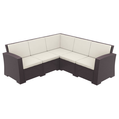 Mcchesney 5 - Person Modular Patio Conversation Set with Cushions