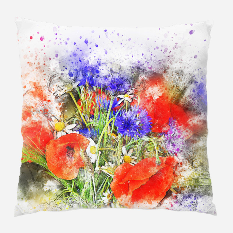 Reversible Throw Pillow, Synthetic, Outdoor
