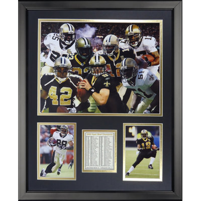 Memorabili encadrée saints-2009 champs de new orléans NFL