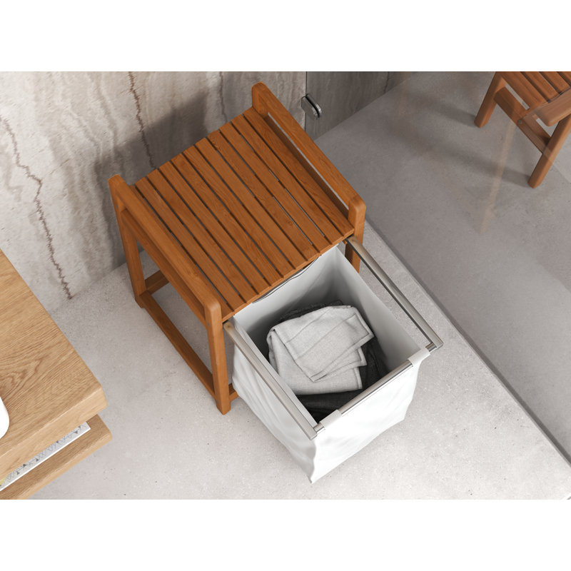 Wood Laundry Sorter with Handles
