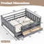 Lit sur pied avec tiroirs de rangement, escaliers mignons et garde-corps-412495528-412495535