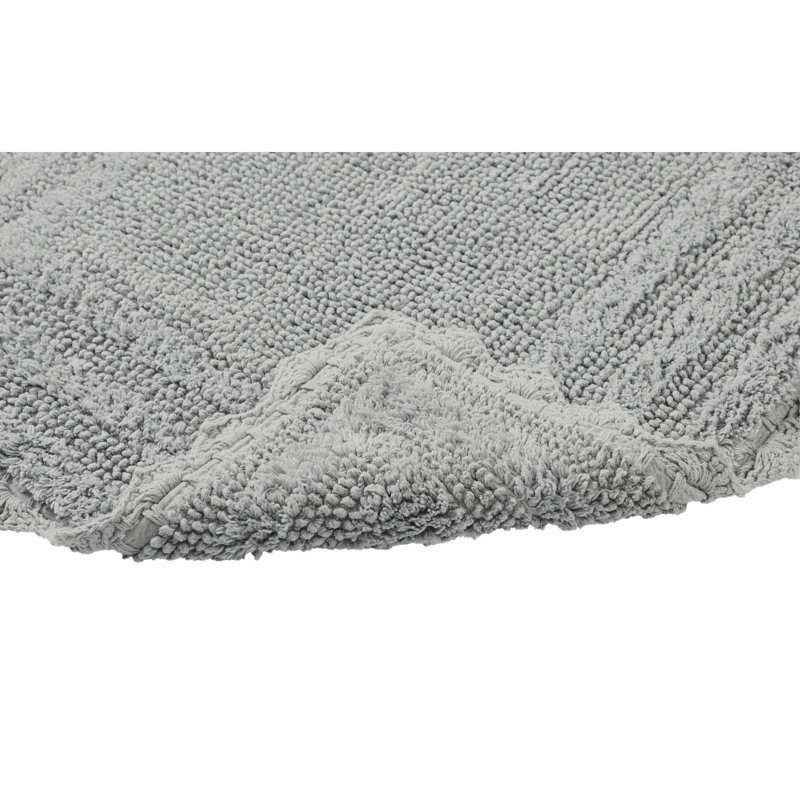 Jacole 100% Cotton Tufted 3 Piece Bathroom Rug Set, Reversible, Super Absorbent & Extra Soft Machine Washable Bath Rug Ideal for Shower & Tub Areas