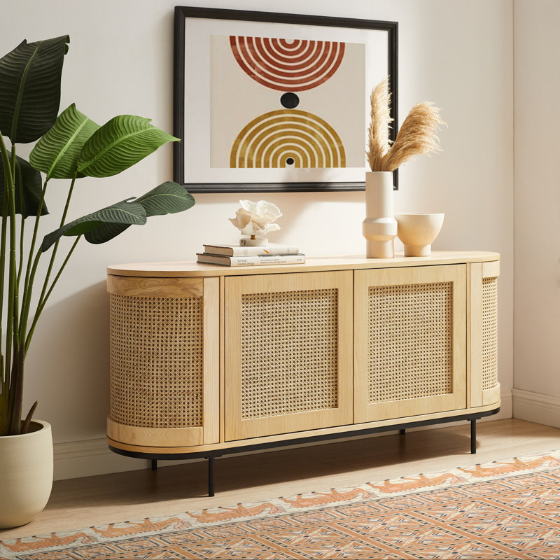 Commode d'appoint en acier Prestonne, Brun