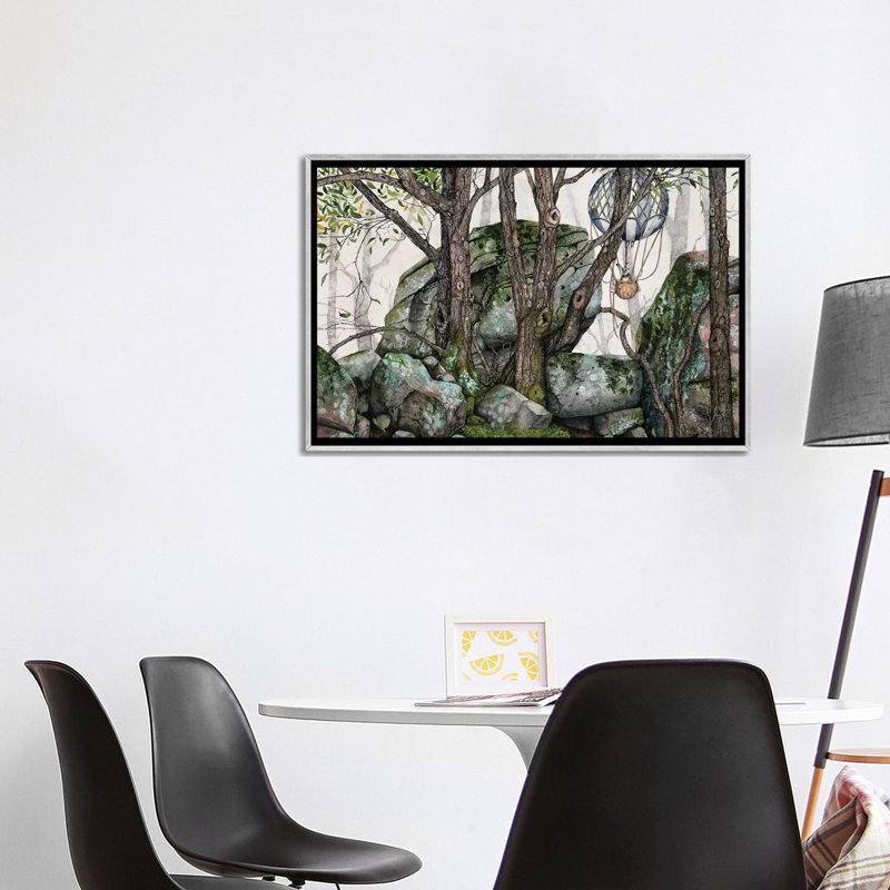 Reproduction d’art, "American bison I" par Diego Tirigall, H 26 po x l 40 po x 1,5 po, Toile avec cadre noir patiné