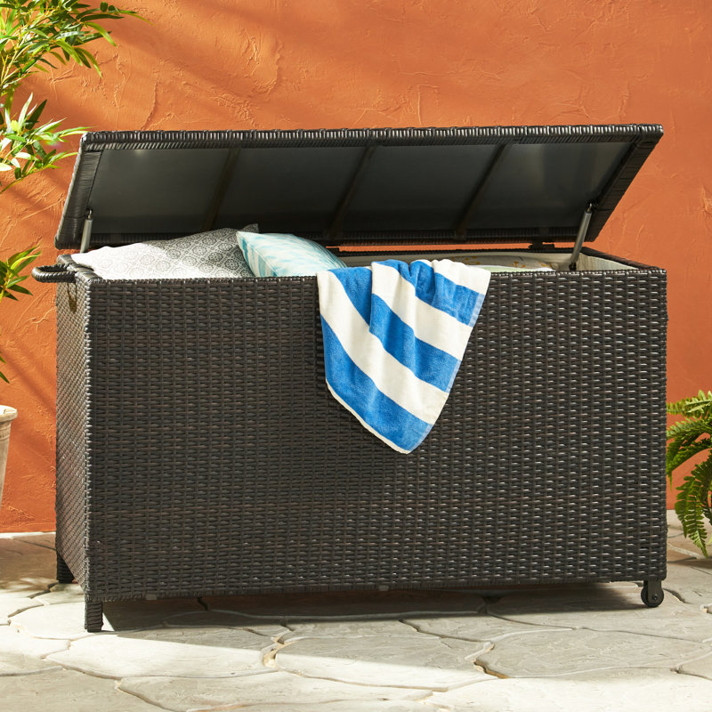 Panier à oreiller avec rangement en aluminium pour mobilier de patio