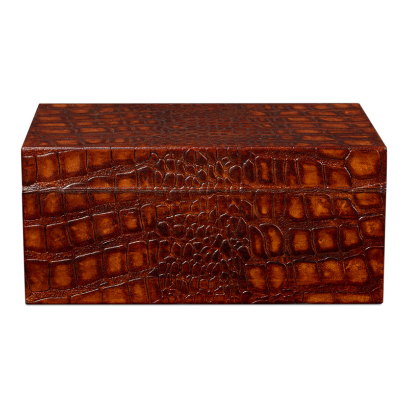 Shagreen Handmade Decorative Box, Brown