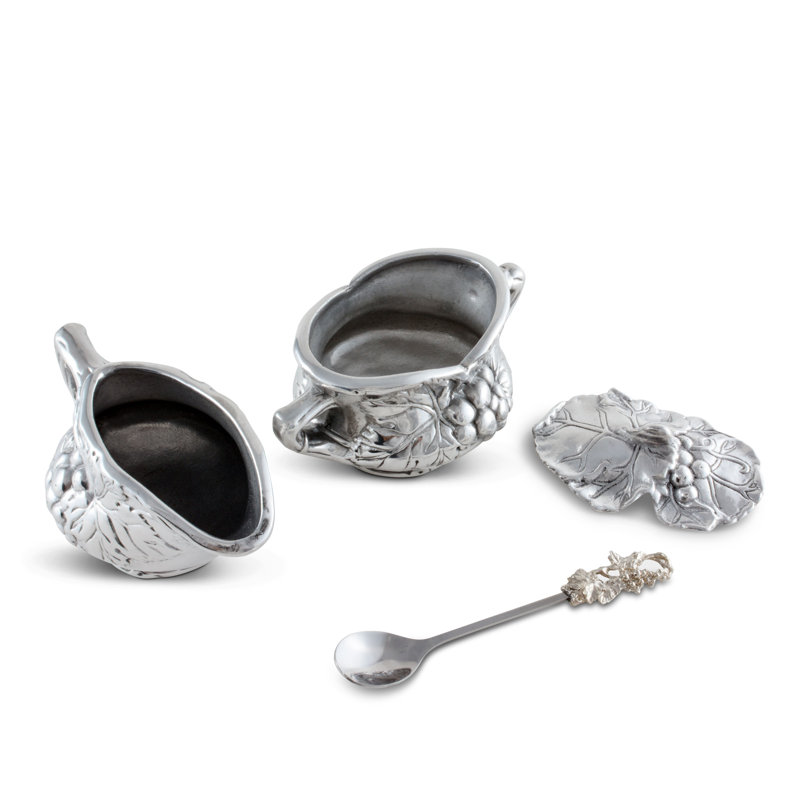 Ensemble de sucre et pot à crème 3 pièces Grape