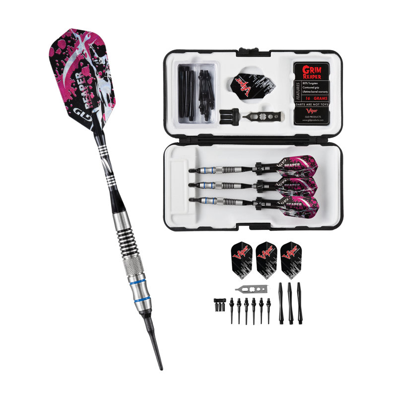 Viper Grim Reaper Soft Tip Dart, 9 Black and Blue Rings