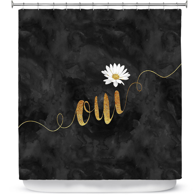 Rideau de douche simple en cascade oui, Orange / blanc