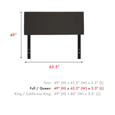 Upholstered Faux Leather Panel Headboard