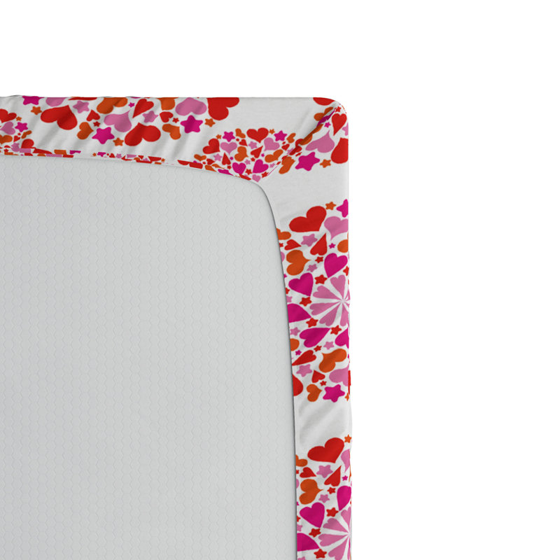 Microfiber Floral Fitted Sheet, Full Fitted Sheet