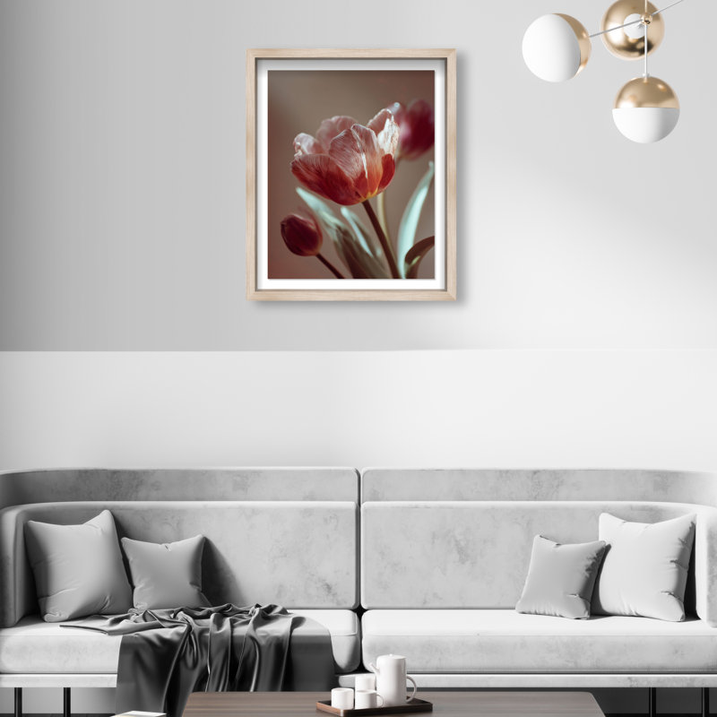 Muse of Spring Framed Graphic Art, 37.5"H x 31.5"W, Natural Oak Shadowbox