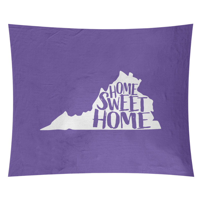 Tapisserie «Home Sweet Virginia», H 27,5 po x l 37,5 po, Mauve