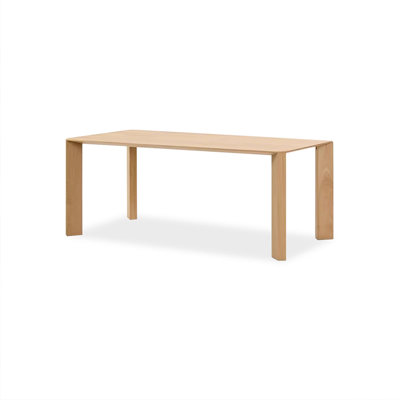Burlywood Rectangular Solid Wood Dining Table