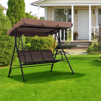 3 Person Porch Swing with Canopy