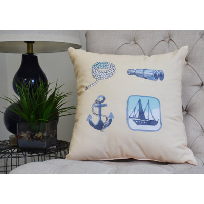 Nantucket Square Pillow Cover and Insert