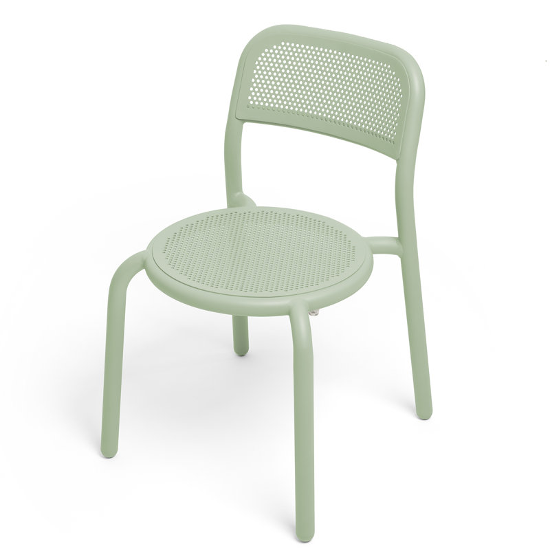 Toní Stacking Patio Dining Side Chair, Mist Green
