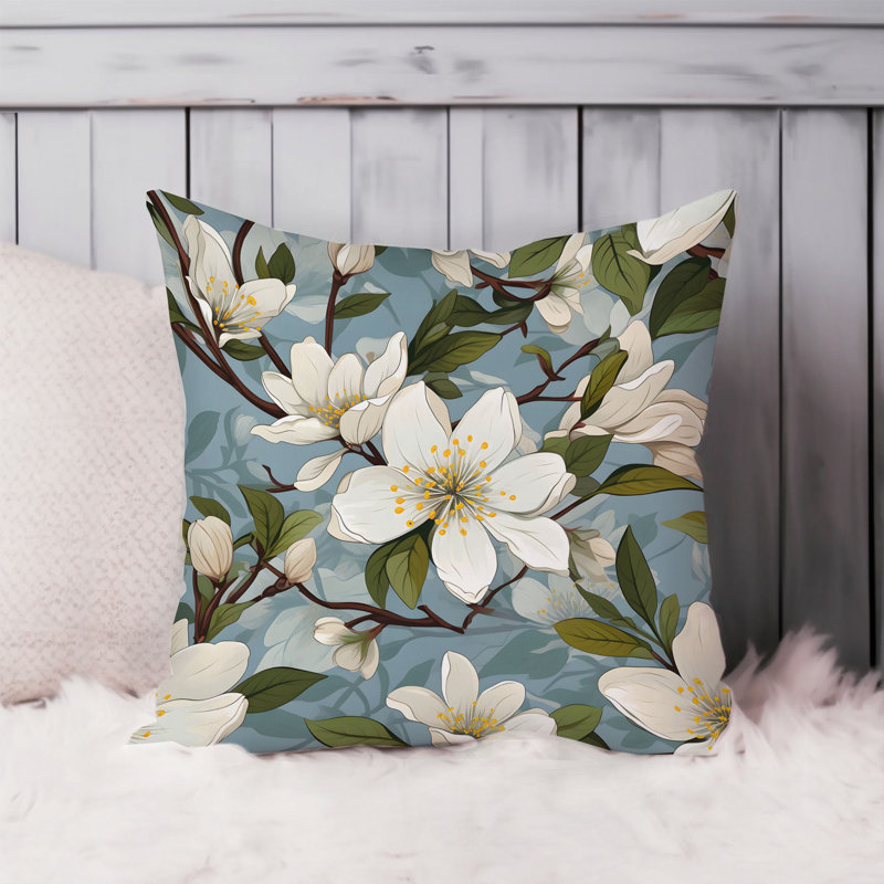 Floral Jasmine Flowers II Modern, 20"H x 20"W