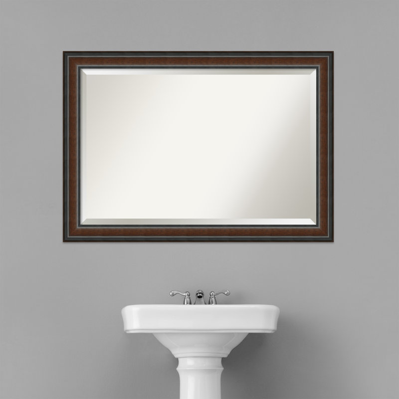Miroir mural de salle de bain Roulston, H 27 po x l 33 po