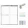 Frederick 57.75'' - 59'' W x 70'' H Bypass Semi-Frameless Shower Door with Frosted Glass