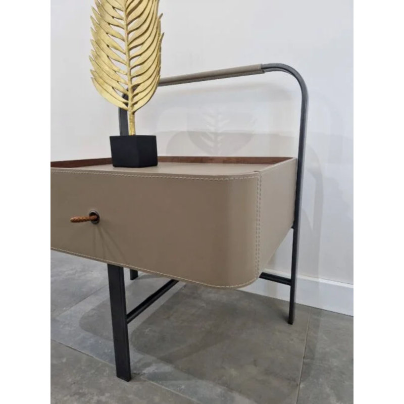 Cerstin 50cm W Metal Bedside Table
