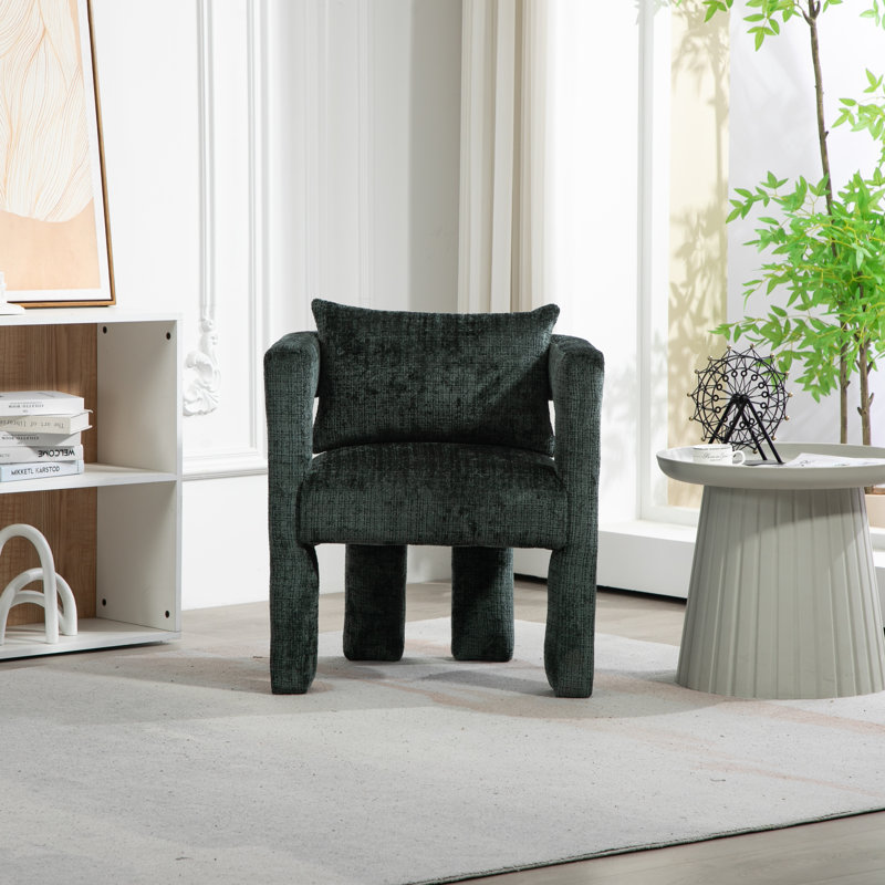 Upholstered Armchair, Emerald
