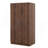 2-Door Wooden Wardrobe Armoire With 3 Storage Shelves, Brown