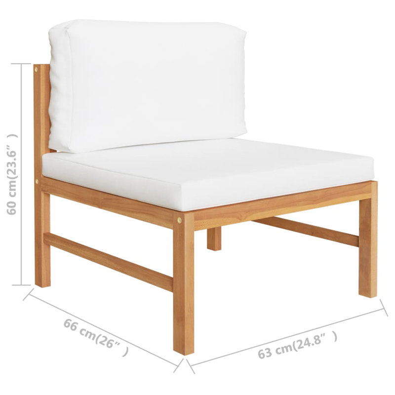 Lakethia 5 Piece Lounge Sofa Seating Group, Cream
