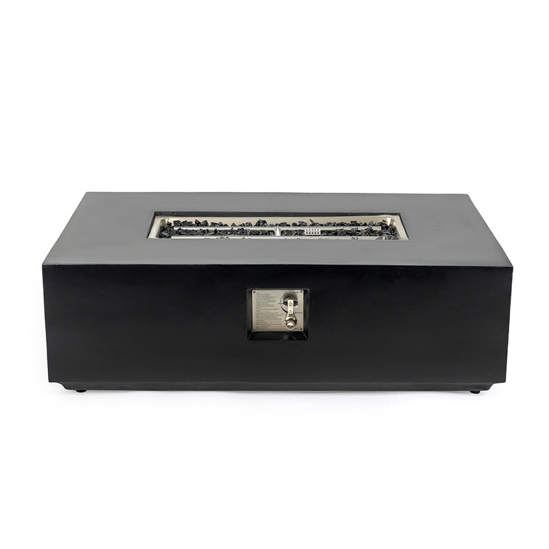 Concrete Propane Gas Fire Pit Table, Charcoal