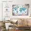 «Aged World Map XXX», ensemble de 3 reproductions sur toiles par Jorge S-1066223125