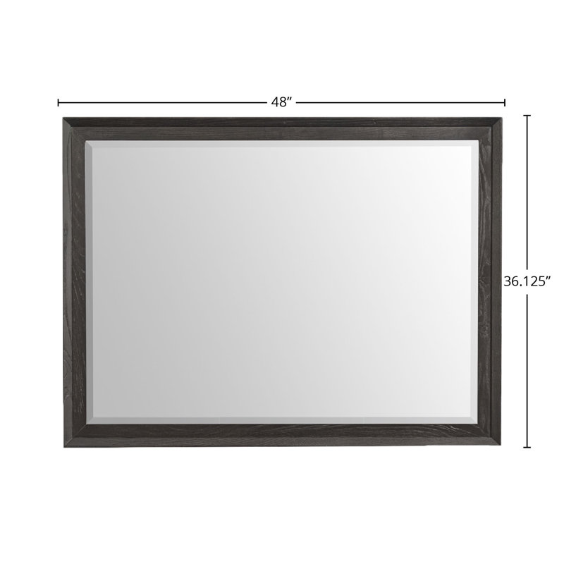 Catriona Solid Ash Dresser Mirror, Black