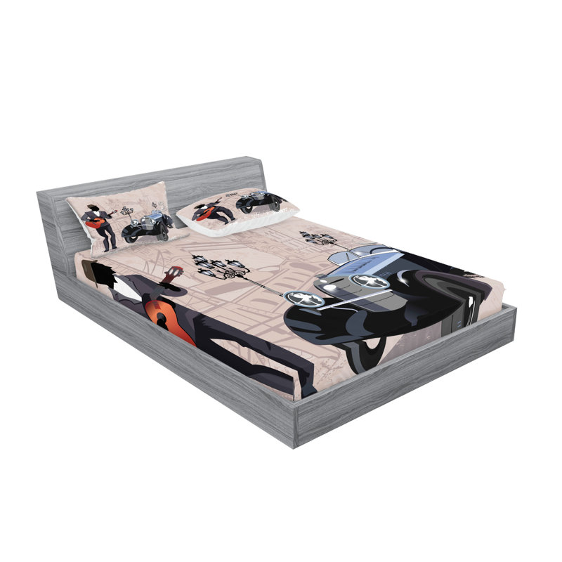 Ensemble de draps et taies décoratives Ambesonne Urban, taupe chaud noir, Ensemble de draps pour très grand lit californien