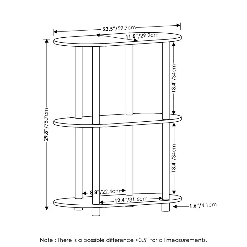 Govind 75.7cm H x 59.7cm W Etagere Bookcase, White