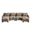 Canapé modulaire en forme de U de 131,5 po à 4 places modulaire en U avec coussin et 2 repose-pieds mobile-130915753