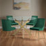 Meridian Furniture Juana Dining Table + 4 Dining Chair Set