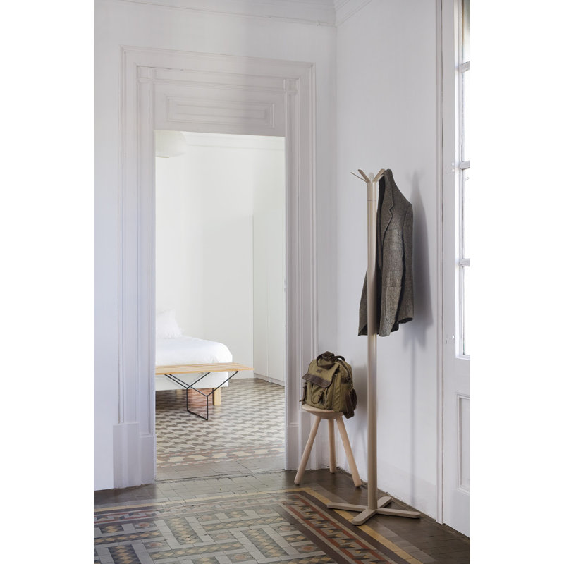 Hulot Metal Freestanding Coat Rack, Grey